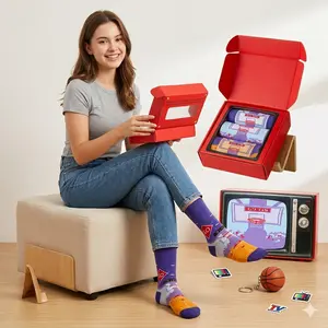 Retro Vibes! Vintage TV Classic Crew Socks  1 Pair Premium Gift Box | Soft Pure Cotton All-Season Comfort  Perfect Birthday, Christmas & Holiday Gift for Men & Women