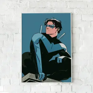 Nightwing Art Poster, Vektor Poster, Gift Fans