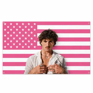 Benson Boone Pink USA Flag Wall Banner 3x5 Ft, Fan Poster Flag, Dorm Room Decor Gift