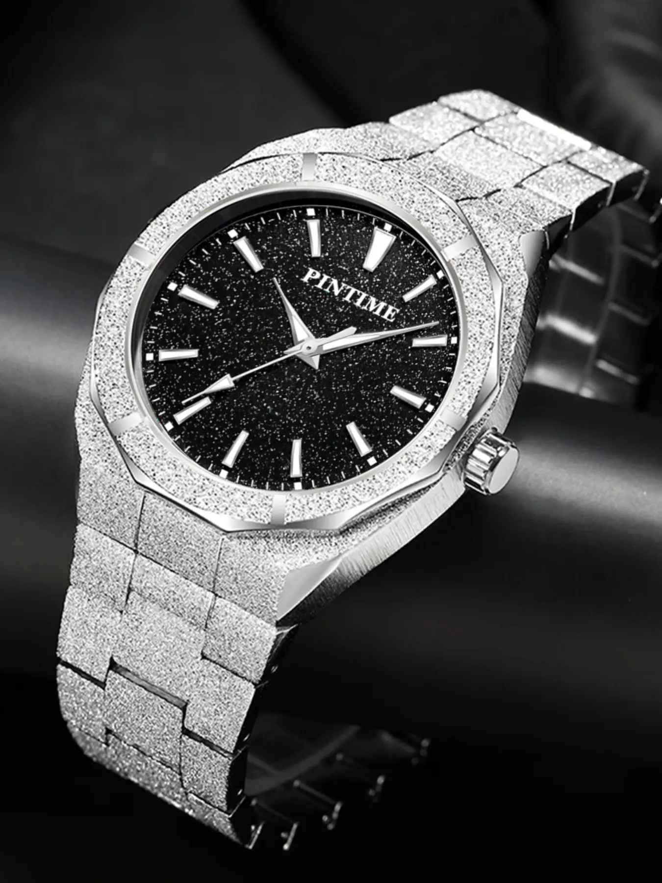 Men's Quartz Wristwatch Business Fashionable Analog Watch Quartz Watches with Zinc Alloy Strap, Analog Display, Daily Waterproof, Battery Powered, Unisex Fashion Accessory for All Seasons
