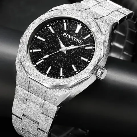 Men's Quartz Wristwatch Business Fashionable Analog Watch Quartz Watches with Zinc Alloy Strap, Analog Display, Daily Waterproof, Battery Powered, Unisex Fashion Accessory for All Seasons