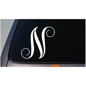 LETTER N 6" monogram sticker decal truck car window teach craft initials *D785*