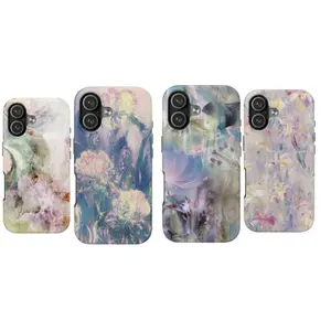 Whimsical Impressionist Floral Phone Case – Aesthetic Watercolor Flower Garden Cover with Oil Paint Texture & Pastel Blooms for iPhone 17 16 15 14 13 12 11 Pro Max X XS & Samsung Galaxy S21–S26 Plus Ultra | Dreamy Fine Art Gift