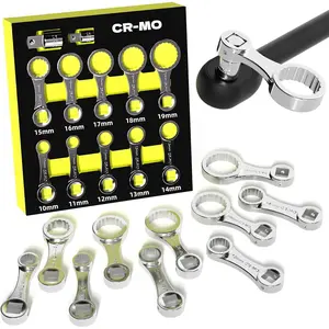12 count CR-MO Metric Torque Wrench Adapter Set(10-19mm), 12-Point 3/8" Square Drive Torque Wrench Extension Adapter, Extension Rod Repair Tool