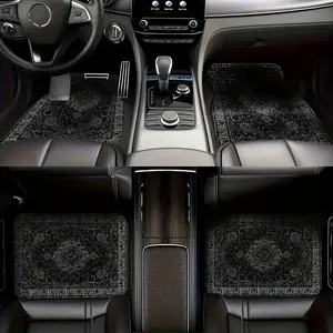 Moroccan Vintage Car Carpet Set, Durable Polyester Fashion All-Season Floor Protection, Front and Rear Seat Interior Decoration, Car Floor Mats, Car Interior Accessory, Automotive Floor Mats, Floor Mats for Car, Car Accessories