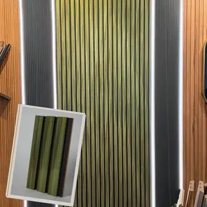 3D Wall Panel - Glossy Green - Premium Selection - Modern Vertical Slats - Decorative Easy Installation Panels