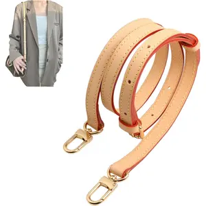 Genuine Vachetta Leather Crossbody Strap Vachetta Leather Replacement Bags Strap Adjustable  Strap for Speedy 20 25 (Apricot Width 0.59" Adjustalbe)