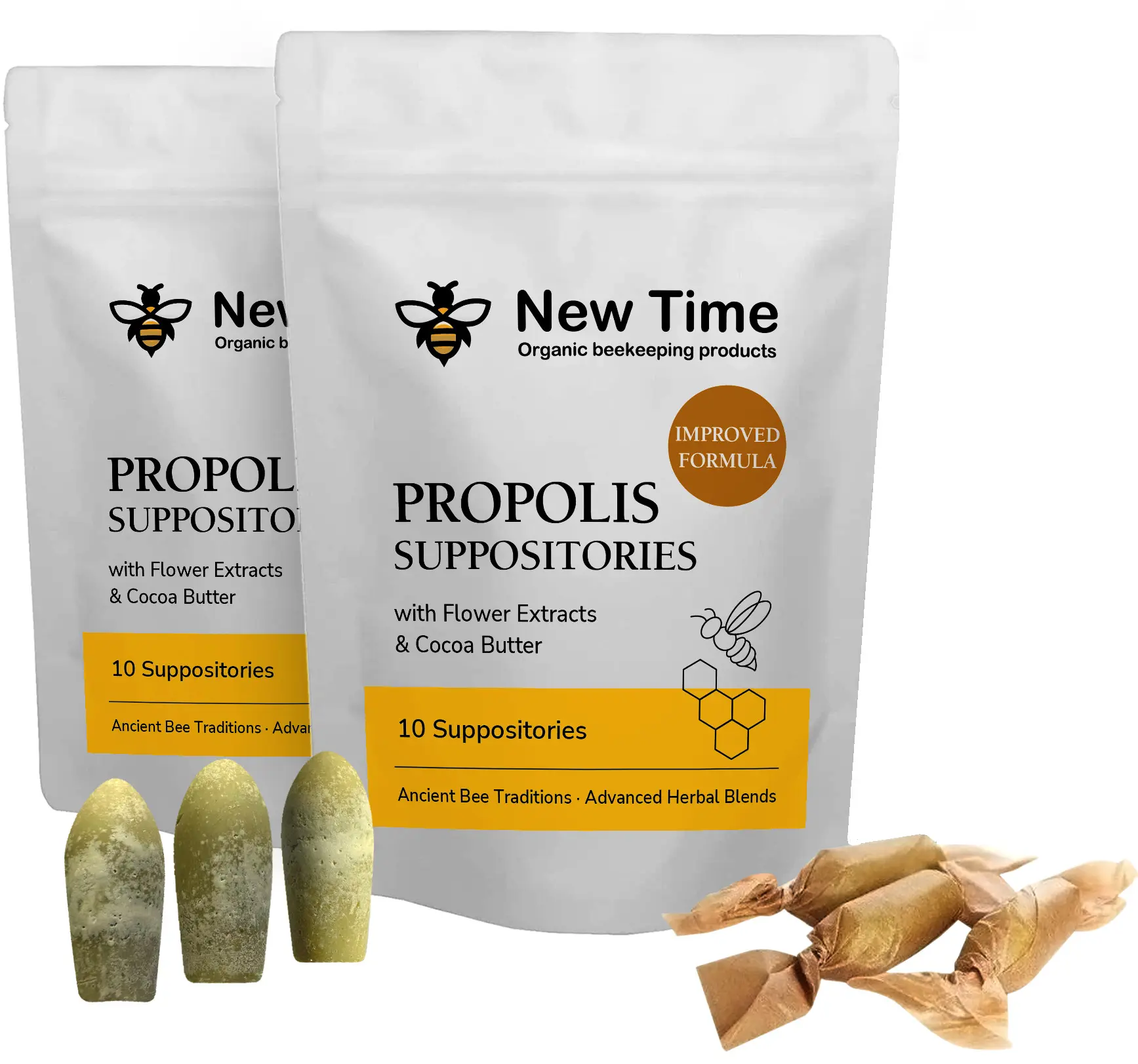 Organic Propolis Suppositories with Manuka Honey – Enhanced Formula for Men & Women | 30-Day Supply, 2 Pack