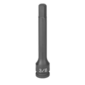 Grey Pneumatic Corp.  .38 in. Drive x 4mm 4 in. Length Hex Driver, Drive Impact Socket