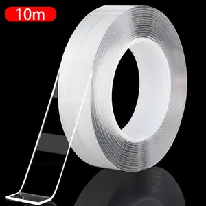 10m Nano Double-sided Tape, Transparent Strong Adhesive Tape, Strong Adhesion, Suitable for Waterproof Bonding on Plastic, Wood, Glass, Stone