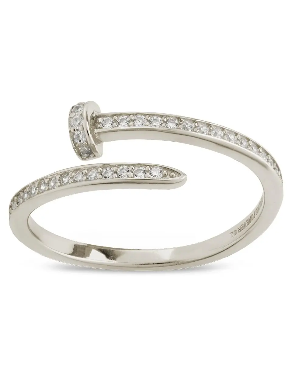 Sterling Silver 2mm Journey Twisted Sparkle Wrap Ring, Unique Fashion Everyday Ring Jewelry Sterling Silver 2mm Journey Twisted Sparkle Wrap Ring, Unique Fashion Everyday Ring Jewelry