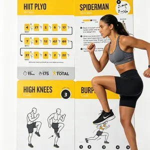 Gym-Free Gains!  Bodyweight Exercise Cards That Fit In Your Pocket，deck of death fitness cards，workout journal，workout cards，exercise cards
