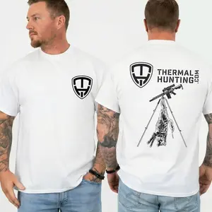 Thermal Hunting Coyote Hunting Hoodie – Night Predator Hunting Thermal Scope Tripod Back Graphic, Predator Hunter Outdoor Lifestyle Apparel Hoodie