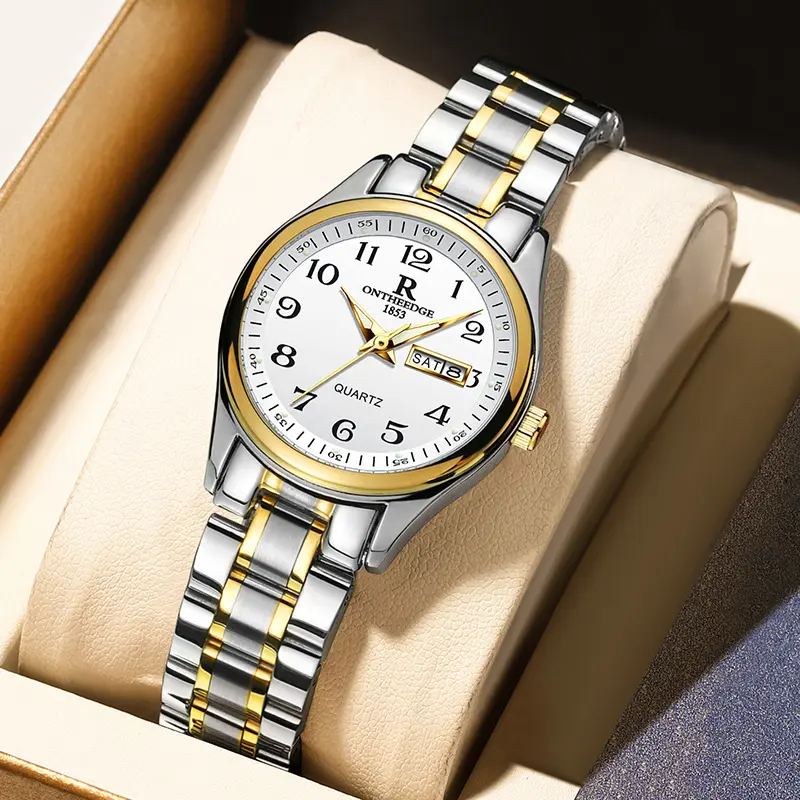 rzy097 gold and white steel female