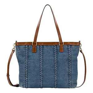Patricia Nash Nadine Stonewashed Denim Satchel Handbag