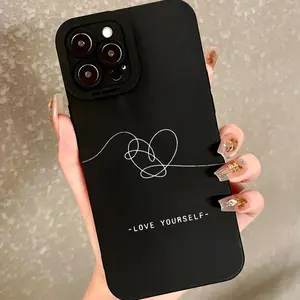 Heart Pattern Phone Case, Anti-drop Cellphone Protective Case, Total Protective Shockproof Mobile Phone Cover Compatible with iPhone 16 15 14 13 12 11 XS XR X 7 compatible with iPhone 13