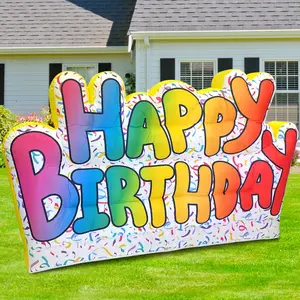 Happy Birthday Inflatable Lawn Sign