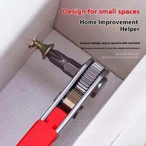 (11 Piece Set) Dual Direction Multi-Function Ratchet Screwdriver Bits Reversible Narrow Space Assembly Right Angle Wrench Repair Tool