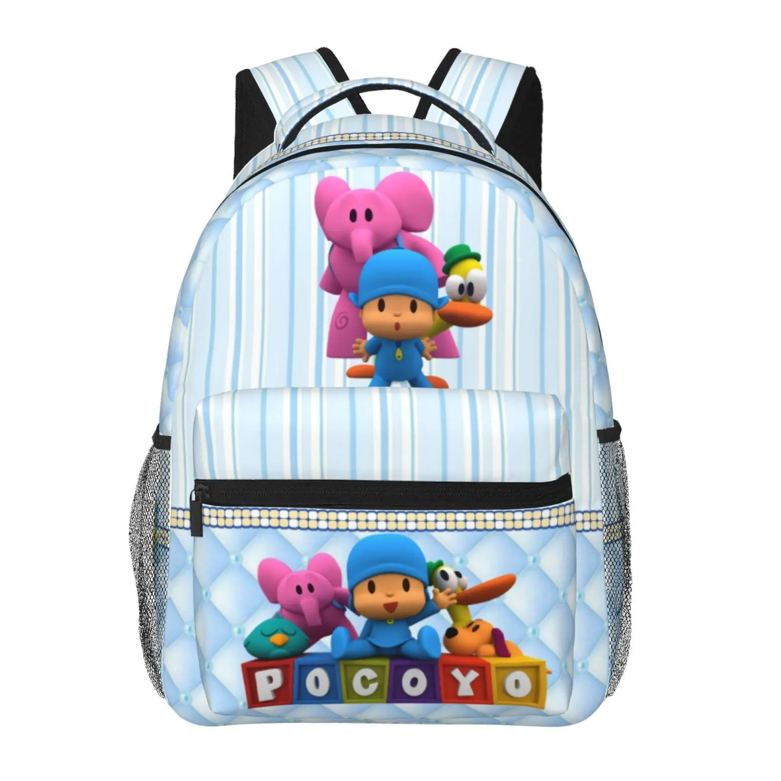 Pocoyo Kids School Backpack Pocoyo cartoon Lightweight Bookbag Pocoyo kids show Back to School Gift, Support for Ages