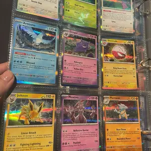 Pokemon Card Binder Collection Lot 50 Random Cards Bulk Binder Includes Holos NM