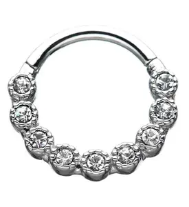 Spark CZ Hinged Segment Ring