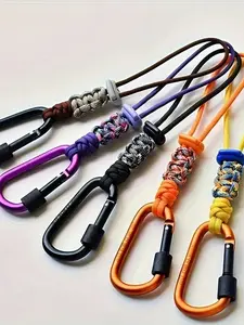 Multifunctional Outdoor Water Bottle Hanging Strap, Durable Braided Rope, Anti-Drop Belt, Aluminum Hook Ring, Best Gift