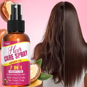 Moroccan Hair Care Essential Oil Spray, Argan Oil Hair Care Products, Hydrating, Moisturize, Suitable For Split, Dry & Tangled Hair, Hair Dyeing, Powerful Moisturizing, Controlling Frizz, Enhancing Luster, Moisturizing & Smooth -100ml