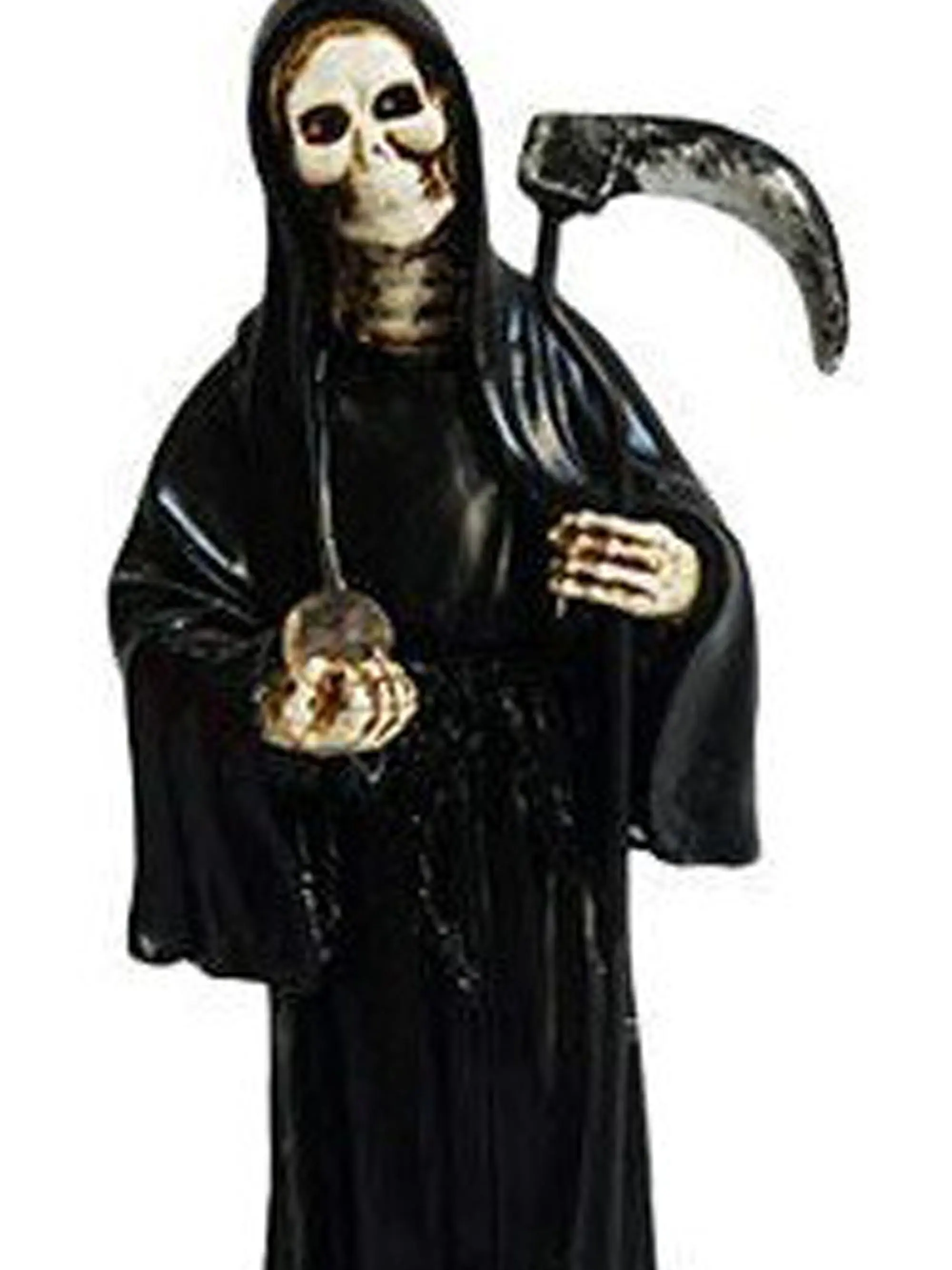 Black Holy Death / Grim Reaper. 5" (Imagen de La Santa Muerte color negro de 5 pulgadas)