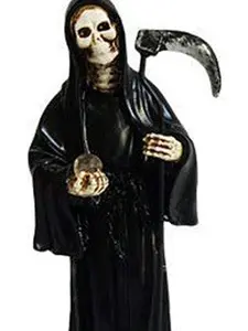 Black Holy Death / Grim Reaper. 5" (Imagen de La Santa Muerte color negro de 5 pulgadas)
