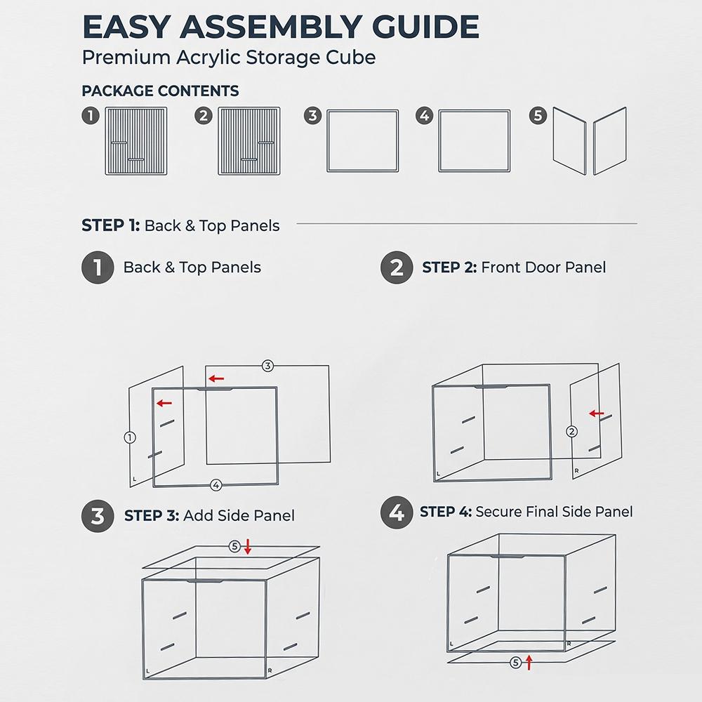 【Visible beauty】3 Tiers Clear Acrylic Display Case,Dustproof Step Shelf,Stackable Display Box for Figures Showcase Anime Cars/Jewellery/Bag Household Storage Box for Idle Items