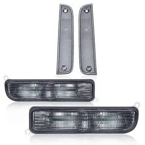 Fit For 1997-2001 Jeep Cherokee XJ Pair Smoke Corner Bumper Signal Lights