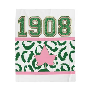 AKA 1908 Velveteen Plush Blanket 50x60in | Alpha Kappa Alpha Dorm Decor