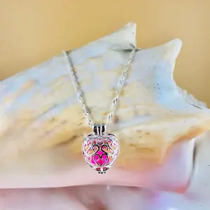 Heart Locket - Sterling Silver Necklace - Diffuser Jewelry - Aromatherapy Jewelry - Filigree Locket - Heart Cage Locket - Heart Pendant