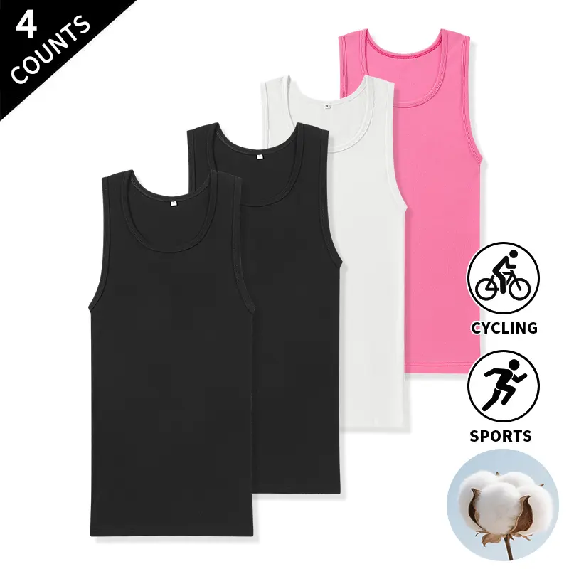 4-Pack Men’s Heather Sleeveless Tank Tops for Workouts, Training, and Everyday Casual Wear