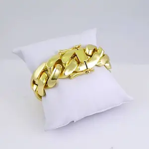 Men's Plain Bracelet with Original Closure B1231 14K Real Color Zircon Accents for Everyday Elegance and Durability