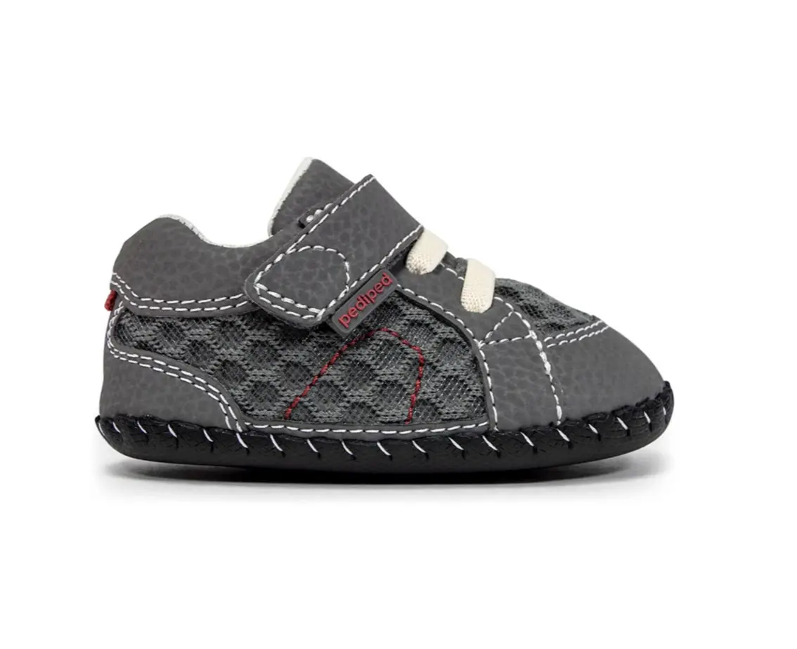 Pediped Dani - Originals/ Grip 'n' Go/ Flex  Anchor Grey  Kids Shoes Comfortable Durable Stylish for Growing Feet Secure Fit Flexible Support