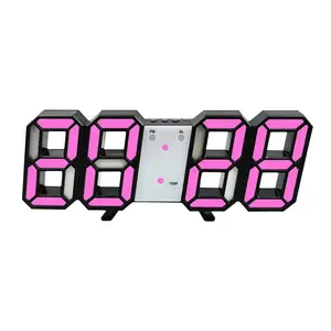 3D Smart Stereo Alarm Clock LED Clock Temperature Clock Korean Living Room 3D Wall Clock Digital Desk Clock Electronics for the Home