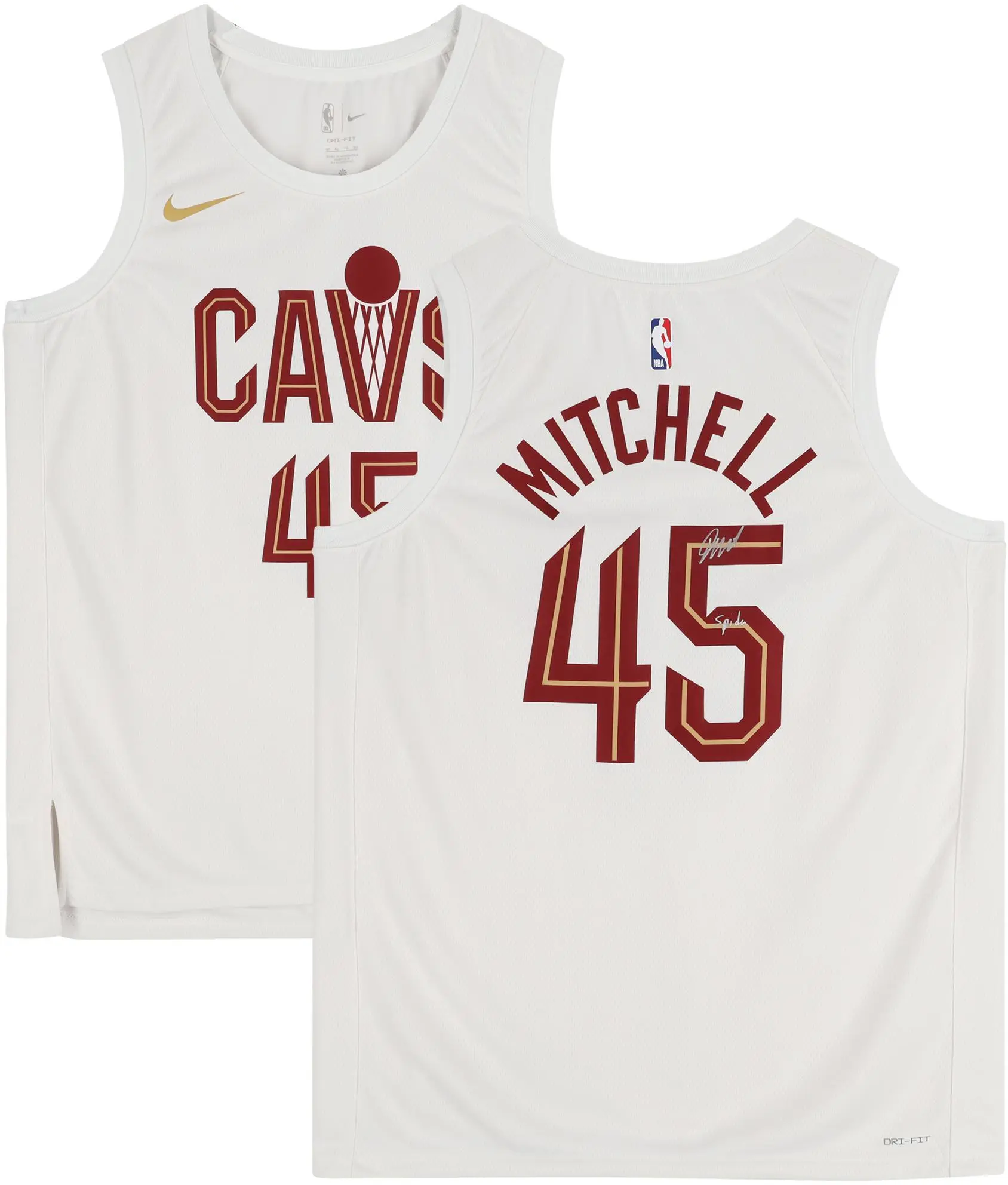 Donovan Mitchell Cleveland Cavaliers Autographed White Nike 2022-2023 Association Edition Swingman Jersey with "Spida" Inscription - Fanatics Authentic Certified