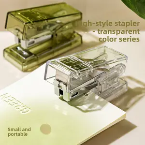 2026 New Model Mini Compact Stapler, Minimalist Solid Color Stationery, Unbranded Niche Aesthetic Desk Accessory