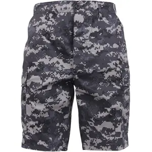 Subdued Urban Digital Camouflage - Tactical Cargo BDU Shorts - Polyester Cotton Twill - Button Fly