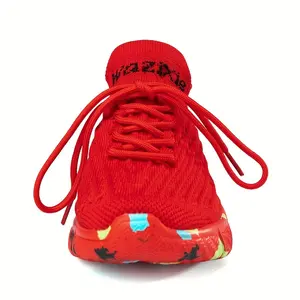 Mens Lightweight Woven Knit Running Shoes - Solid Color, Ultra-Comfortable, Non-Slip Grip - Secure Low-Top Design for Athletes and Everyday Wear