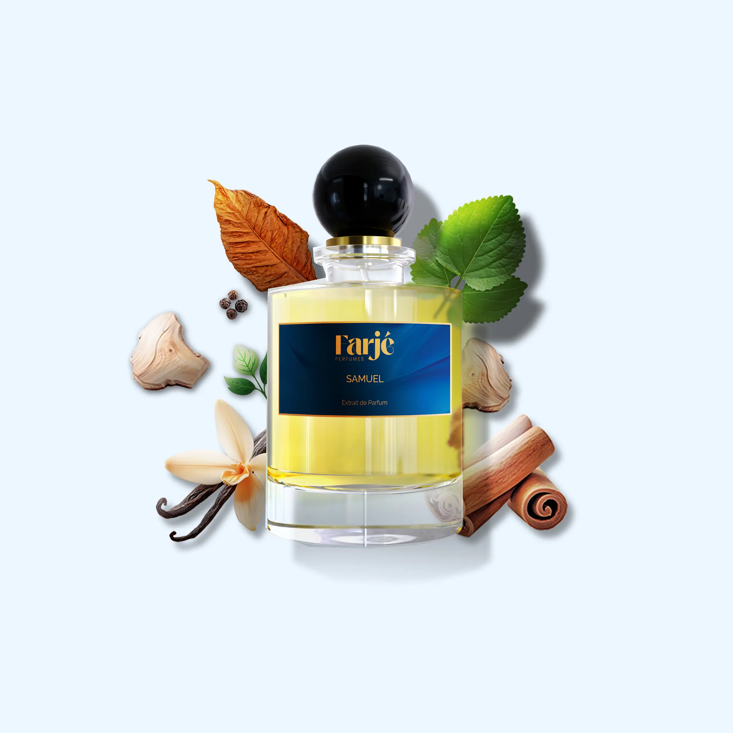 Samuel by Farjé Perfumes - Inspired by Blazing Mr Sam - Extrait de Parfum for Men 30ml - Warm Spicy, Woody, Leather, Aromatic, Musk - Artfully crafted with the finest niche-quality ingredients