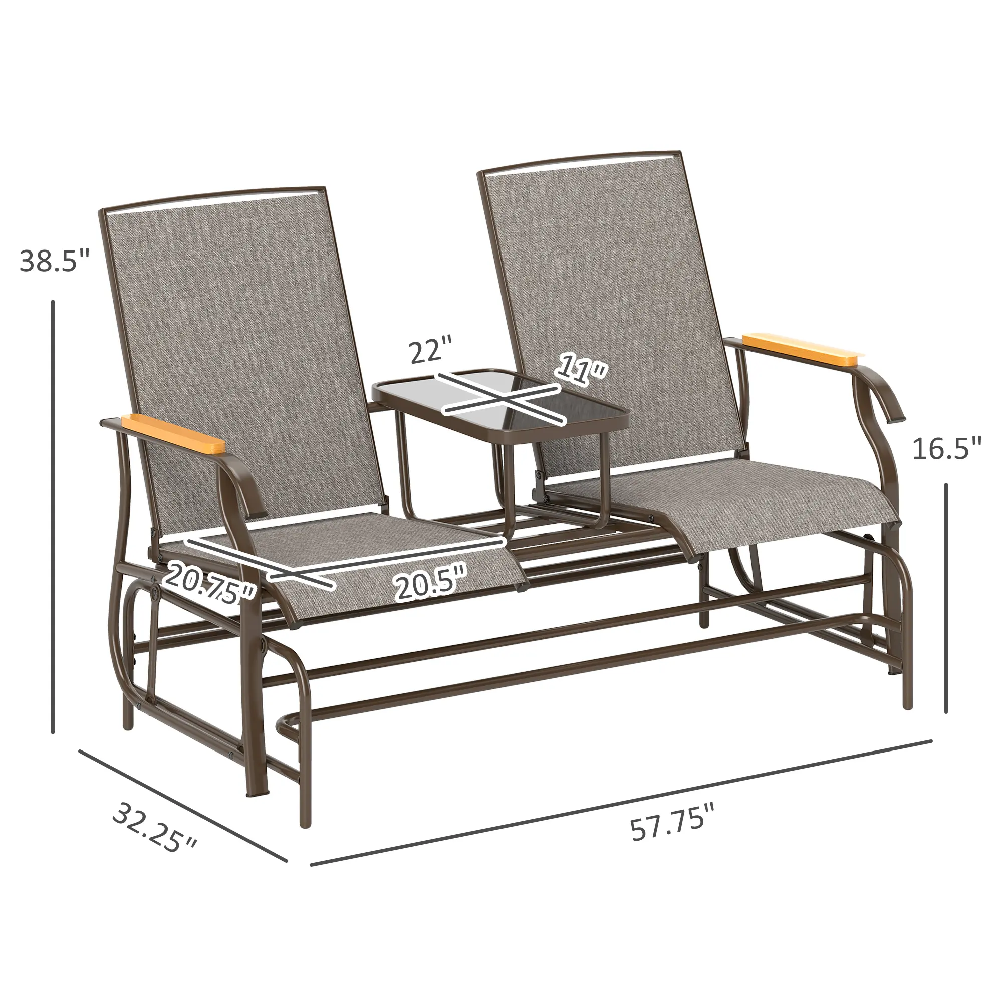 Mixed Brown, Wood-Plastic Armrests Design 