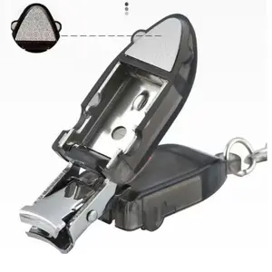 3-Piece Stainless Steel Nail Clipper Keychain, Portable Nail Clippers, Hangs on Bags and Car Keys, Convenient Travel Accessory