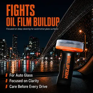 Brlipzrn Automotive Handheld Oil Film Remover Cream, 100g Degreaser Cleaner, Glass Decontamination Without Traces, Compact & Easy to Carry Glass Cleaner