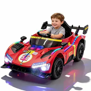24V Electric Ride On Drift Car with Parent Remote Control, Dual 390W Motors, 109" RGB LED Light Strip, 3-Speed, Bluetooth/USB Music, Safe Slow Start, 1.4–3.5 MPH