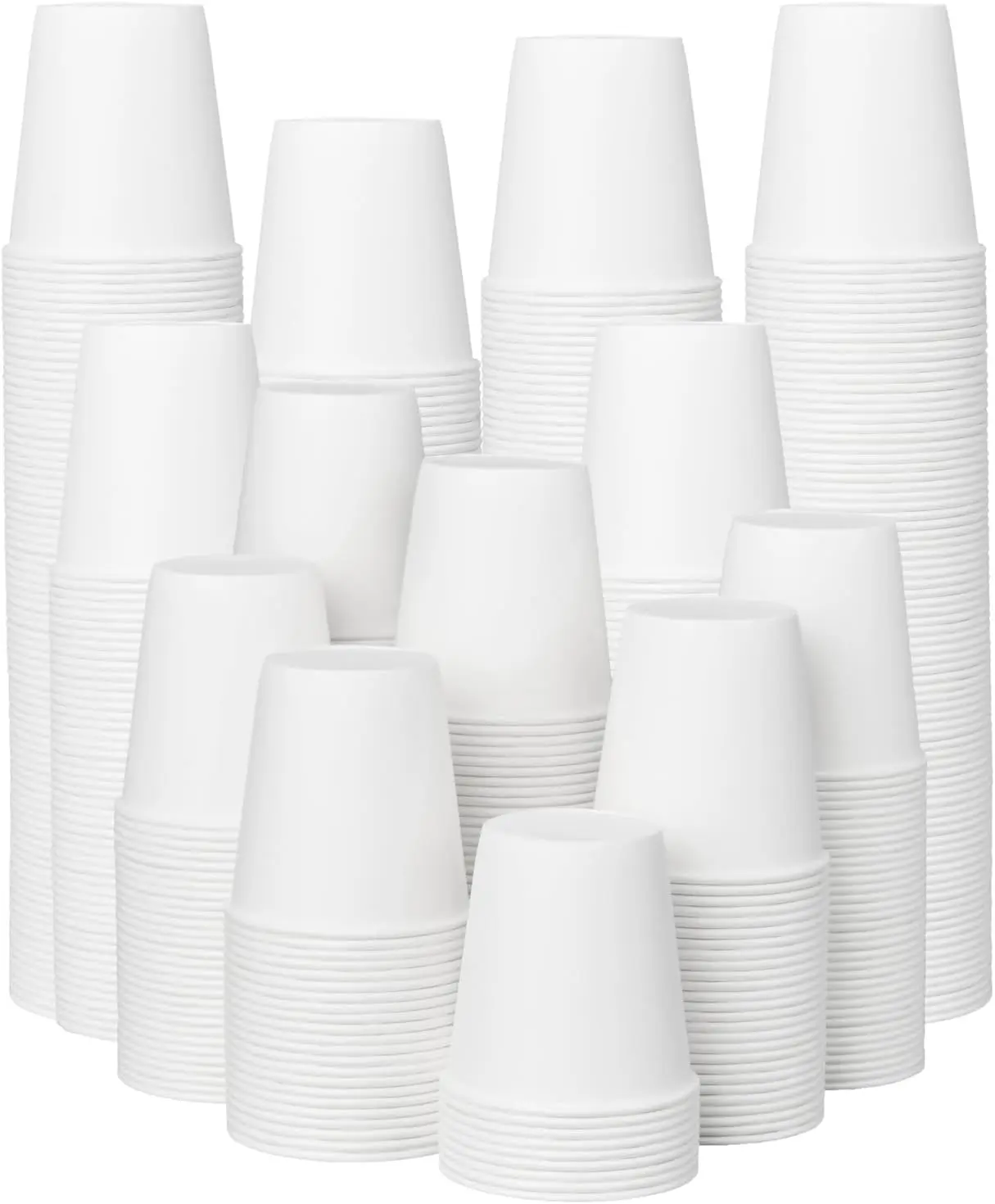 Disposable 16 oz Eco-Friendly White Paper Bowls Pack - Food Grade, Leak-Proof Bottom, Smooth Edges, Compostable Cups, Paper Container Cups, Ideal for Picnic, Birthday, Takeout
