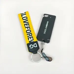 Pre-owned DOLCE & GABBANA As Seen On Screen As Seen On Screen SE4151 Love is What You Want Yellow Stripe Key Ring