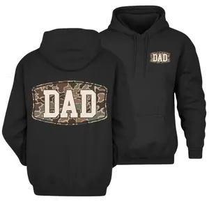Camo Dad Graphic Hoodie Fathers Day Gift for Dad Hoodie Front Back