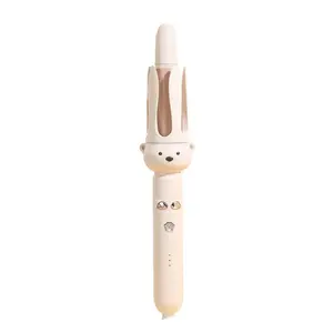 PretiHom Automatic Rotating Curling Iron - 1.1 Inch (28mm) Curling Wand for Beach Waves, Anti-Scald, Anti-Tangle, Ceramic Coating, Dual Voltage, Hair Curler for Women, All Hair Types